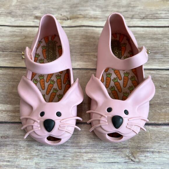 Mini Melissa Pink Ultragirl Rabbit Jelly Shoes - Picture 2 of 12